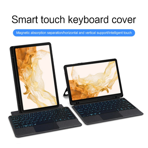For Samsung Galaxy Tab S8 X700 / S7 T870 YJ-X700 Split Bluetooth Keyboard Leather Tablet Case