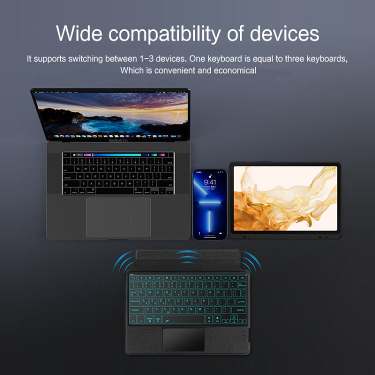 For Samsung Galaxy Tab S8 X700 / S7 T870 YJ-X700 Split Bluetooth Keyboard Leather Tablet Case
