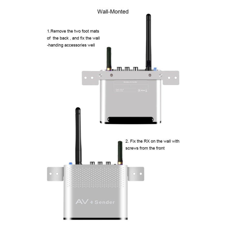 Measy AV230-2 2.4GHz Set-top Box Wireless Audio / Video Transmitter + 2 Receiver, Transmission Distance: 300m, EU Plug, with IR Extension Function