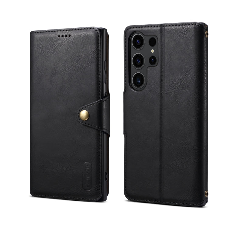 For Samsung Galaxy S24 Ultra 5G Denior Cowhide Texture Wallet Style Leather Phone Case(Black)