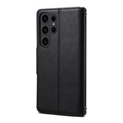 For Samsung Galaxy S24 Ultra 5G Denior Cowhide Texture Wallet Style Leather Phone Case(Black)