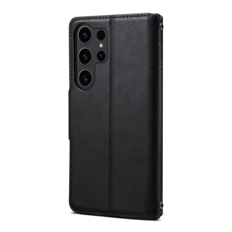 For Samsung Galaxy S24 Ultra 5G Denior Cowhide Texture Wallet Style Leather Phone Case(Black)