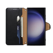 For Samsung Galaxy S24 Ultra 5G Denior Cowhide Texture Wallet Style Leather Phone Case(Black)