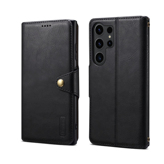 For Samsung Galaxy S24 Ultra 5G Denior Cowhide Texture Wallet Style Leather Phone Case(Black)