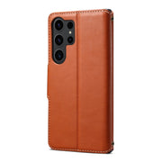 For Samsung Galaxy S24 Ultra 5G Denior Cowhide Texture Wallet Style Leather Phone Case(Brown)