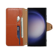 For Samsung Galaxy S24 Ultra 5G Denior Cowhide Texture Wallet Style Leather Phone Case(Brown)