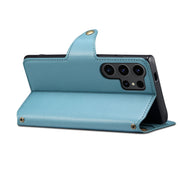 For Samsung Galaxy S24 Ultra 5G Denior Cowhide Texture Wallet Style Leather Phone Case(Blue)