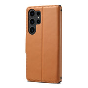 For Samsung Galaxy S24 Ultra 5G Denior Cowhide Texture Wallet Style Leather Phone Case(Khaki)