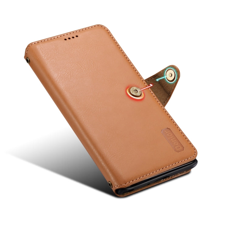 For Samsung Galaxy S24 Ultra 5G Denior Cowhide Texture Wallet Style Leather Phone Case(Khaki)