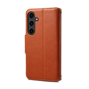 For Samsung Galaxy S24 5G Denior Cowhide Texture Wallet Style Leather Phone Case(Brown)