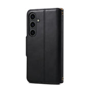 For Samsung Galaxy S24+ 5G Denior Cowhide Texture Wallet Style Leather Phone Case(Black)