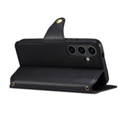 For Samsung Galaxy S24+ 5G Denior Cowhide Texture Wallet Style Leather Phone Case(Black)