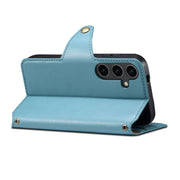 For Samsung Galaxy S24+ 5G Denior Cowhide Texture Wallet Style Leather Phone Case(Blue)