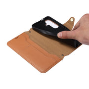 For Samsung Galaxy S24+ 5G Denior Cowhide Texture Wallet Style Leather Phone Case(Khaki)