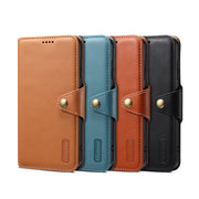For Samsung Galaxy S24+ 5G Denior Cowhide Texture Wallet Style Leather Phone Case(Khaki)