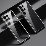 For Samsung Galaxy S24 Ultra 5G SULADA Electroplating TPU Transparent Phone Case(Black)