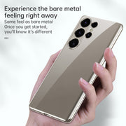For Samsung Galaxy S24 5G SULADA Electroplating TPU Transparent Phone Case(Grey)