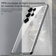 For Samsung Galaxy S24 5G SULADA Electroplating TPU Transparent Phone Case(Grey)
