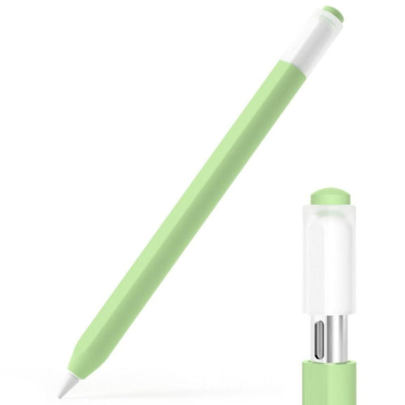 For Apple Pencil (USB-C) Jelly Silicone Stylus Pen Protective Cover(Matcha Green)