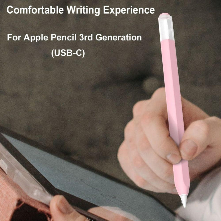 For Apple Pencil (USB-C) Jelly Silicone Stylus Pen Protective Cover(Black)