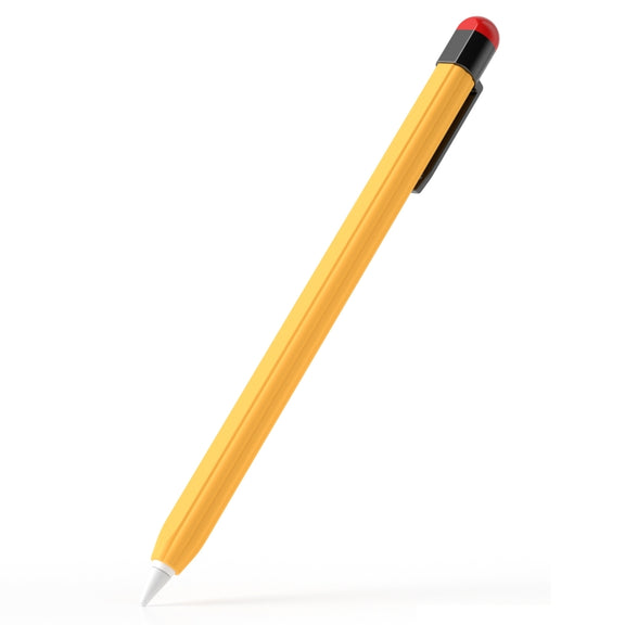 For Apple Pencil 2 Pen Clip Ultra Thin Series Stylus Pen Protective Case(Yellow)