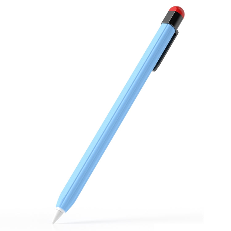 For Apple Pencil 2 Pen Clip Ultra Thin Series Stylus Pen Protective Case(Sky Blue)