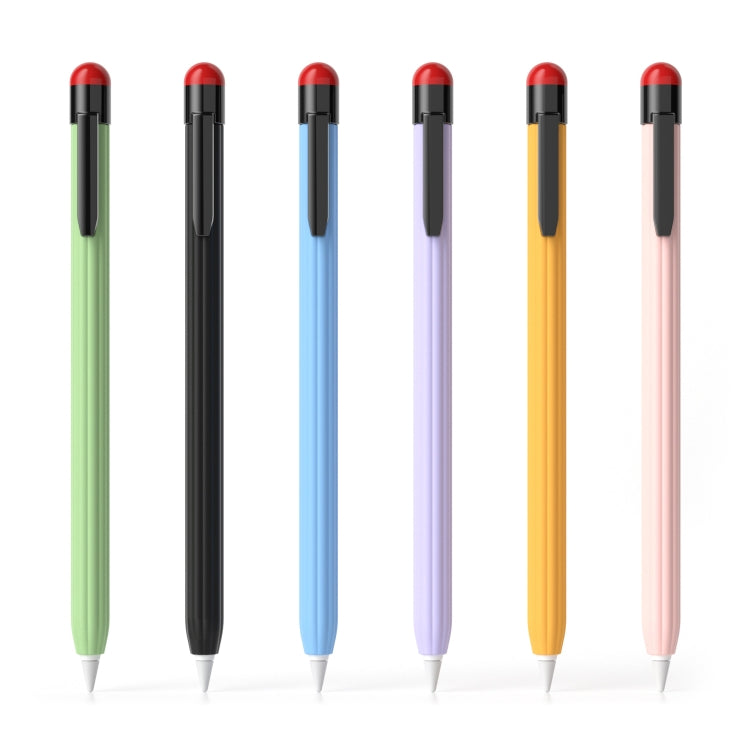 For Apple Pencil 2 Pen Clip Ultra Thin Series Stylus Pen Protective Case(Pink)