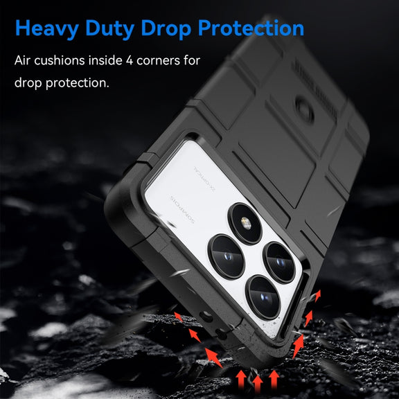 For Xiaomi Redmi K70 Full Coverage Shockproof TPU Phone Case(Black)