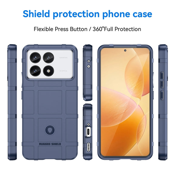For Xiaomi Redmi K70 Full Coverage Shockproof TPU Phone Case(Blue)
