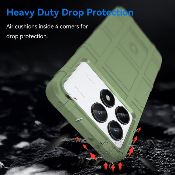 For Xiaomi Redmi K70 Full Coverage Shockproof TPU Phone Case(Green)