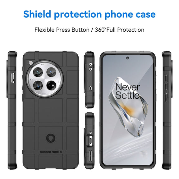 For OnePlus 12 Full Coverage Shockproof TPU Phone Case(Black)