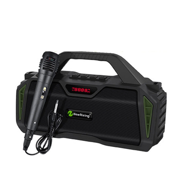 NewRixing NR6011 20W Portable Wireless Bluetooth Speaker TWS Subwoofer(Green)