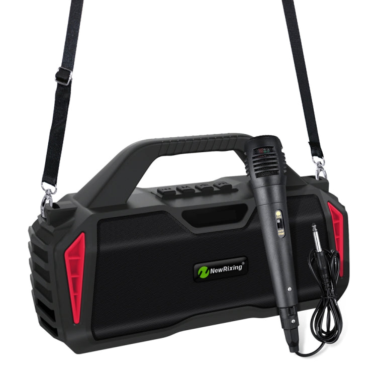 NewRixing NR6011 20W Portable Wireless Bluetooth Speaker TWS Subwoofer(Red)