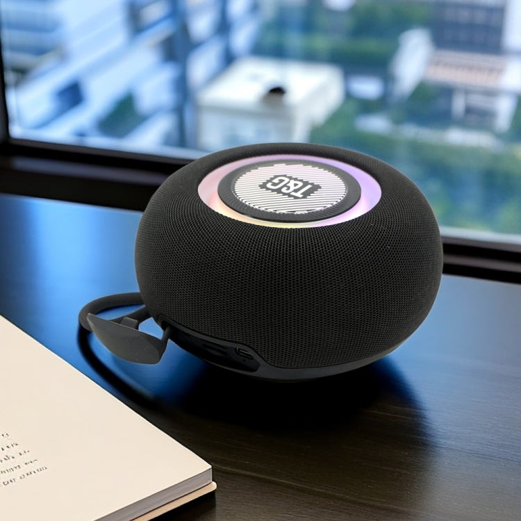 T&G TG-411 Portable Outdoor TWS Wireless Bluetooth Speaker with RGB Colorful Light(Black)