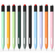 For Apple Pencil 2 Retro Pencil Style Stylus Pen Protective Case(Matcha Green)