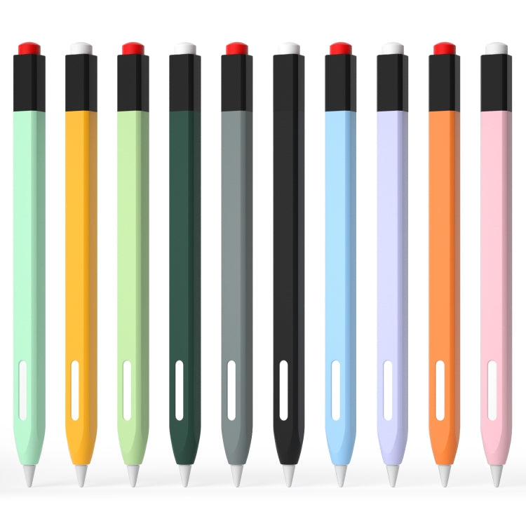 For Apple Pencil 2 Retro Pencil Style Stylus Pen Protective Case(Orange)