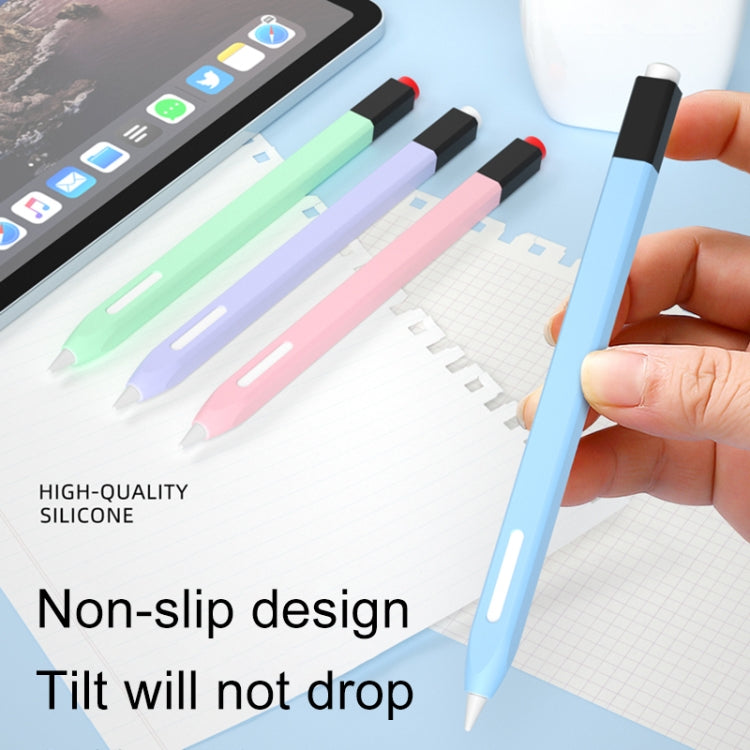 For Apple Pencil 2 Retro Pencil Style Stylus Pen Protective Case(Dark Green)