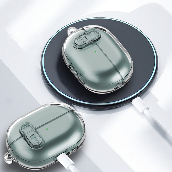 For Huawei FreeBuds Pro 3 Wireless Earphone TPU+PC Protective Case with Metal Buckle(Transparent Black)