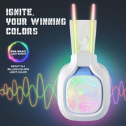 ONIKUMA X22 USB + 3.5mm Colorful Light Wired Gaming Headset with Mic, Cable length: 1.8m(White)