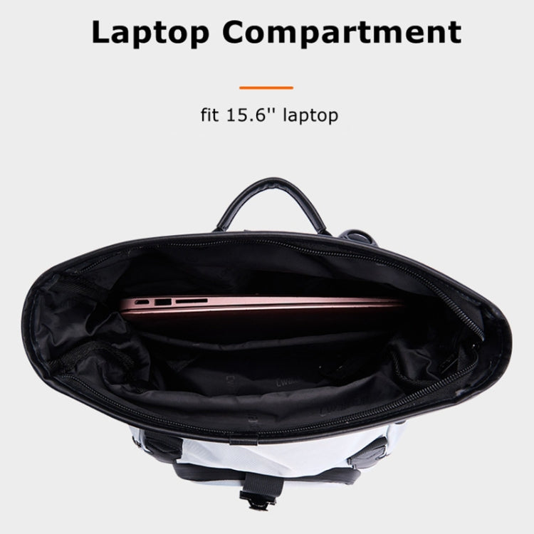 Cwatcun D95 Large Capacity Photography Backpack Shoulders Laptop Camera Bag, Size:27 x 37 x 16cm(Silver Grey)