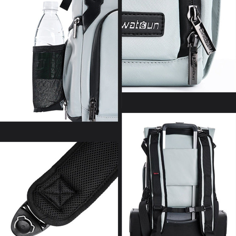 Cwatcun D95 Large Capacity Photography Backpack Shoulders Laptop Camera Bag, Size:27 x 37 x 16cm(Silver Grey)
