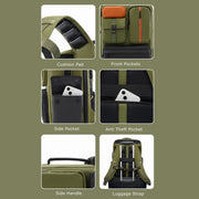 Cwatcun D117 Large Capacity Photography Backpack Shoulders Laptop Camera Bag, Size:42 x 31 x 13cm(Army Green)