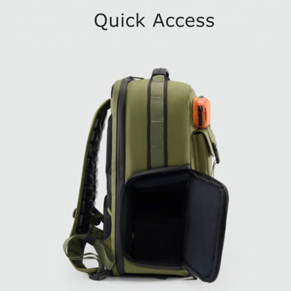 Cwatcun D117 Large Capacity Photography Backpack Shoulders Laptop Camera Bag, Size:43.3 x 33 x 13cm(Army Green)