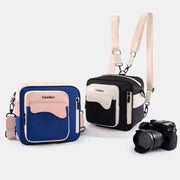 Cwatcun D118 Contrast Two Ways Backpack Cross-body Canera Bag, Size:21 x 21 x 14.5cm(Black)