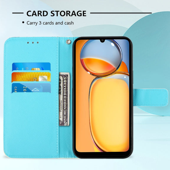 For Xiaomi Redmi 13C 3D Painting Horizontal Flip Leather Phone Case(Color Drop Wind Chimes)