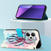 For Xiaomi Redmi Note 13 Pro+ 5G 3D Painting Horizontal Flip Leather Phone Case(Color Drop Wind Chimes)