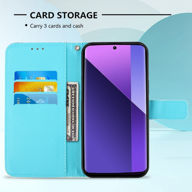 For Xiaomi Redmi Note 13 Pro+ 5G 3D Painting Horizontal Flip Leather Phone Case(Color Drop Wind Chimes)