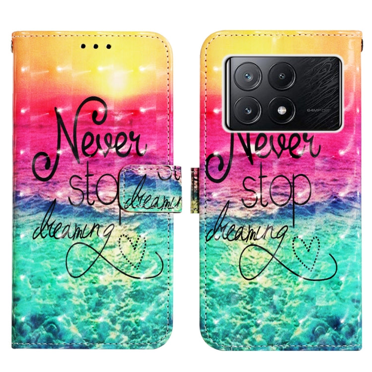 For Xiaomi Redmi K70E 3D Painting Horizontal Flip Leather Phone Case(Chasing Dreams)