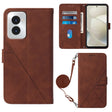 For Motorola Moto G Power 5G 2024 Crossbody 3D Embossed Flip Leather Phone Case(Brown) - Motorola Cases by PMC Jewellery | Online Shopping South Africa | PMC Jewellery | Buy Now Pay Later Mobicred