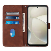 For Motorola Moto G Power 5G 2024 Crossbody 3D Embossed Flip Leather Phone Case(Brown)